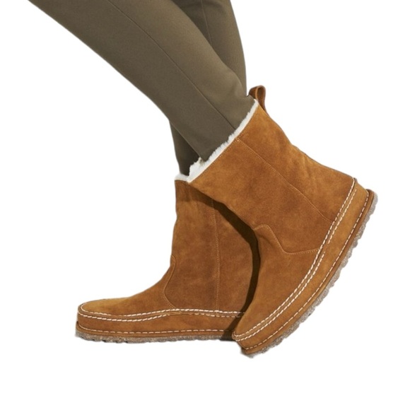 NEW Birkenstock Lahti Mink Suede Shearling Lined Boots size 37/6 narrow